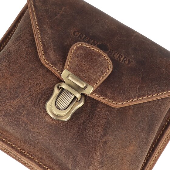 Greenburry Vintage heuptasje leer 15 cm