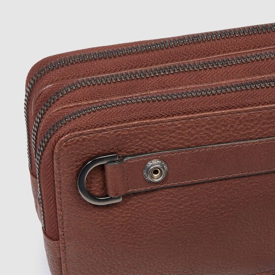 Piquadro Cronus Toilettas Leer 19.5 cm