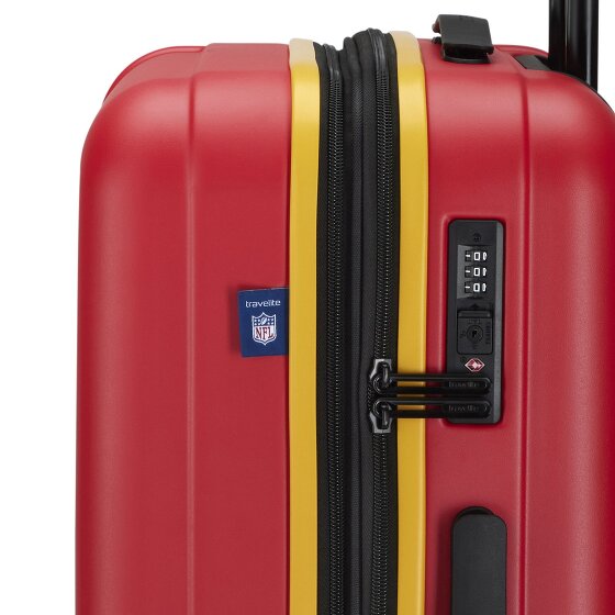 Travelite travelite x NFL 4 wielen Trolley M 67 cm met uitbreidingsplooi