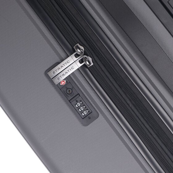 Stratic Bright+ 4 wielen Trolley L 76 cm met uitbreidingsplooi