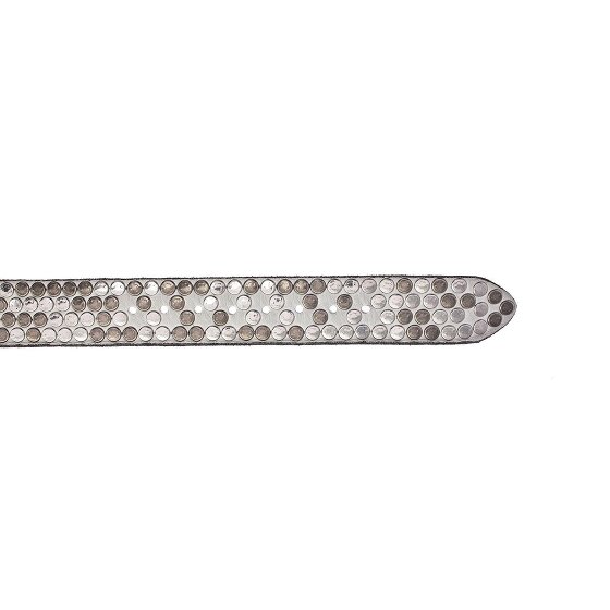 b.belt Studded riem leer