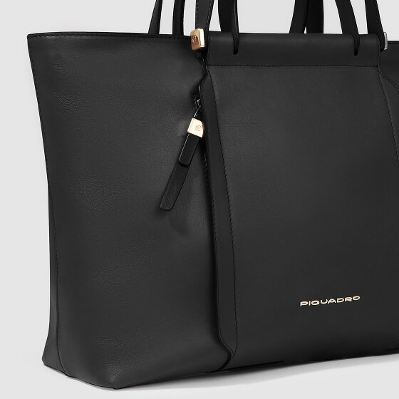 Piquadro Circle Shopper Tas Leer 38 cm Laptop compartiment