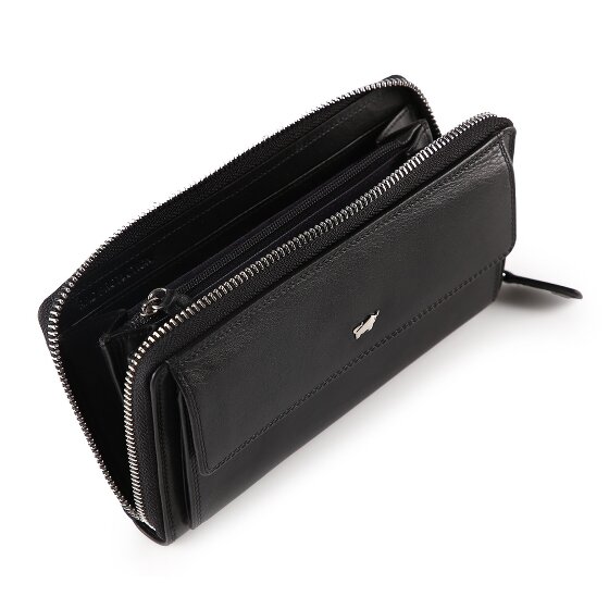 Braun Büffel Golf 3.0 Portemonnee RFID-bescherming Leer 19 cm