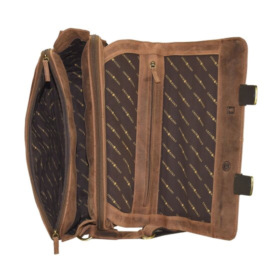 Greenburry Vintage aktetas leer 42 cm Laptop compartiment
