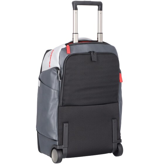 Piquadro Urban 2-Wiel Leren Rugzak Trolley 54 cm Laptopcompartiment