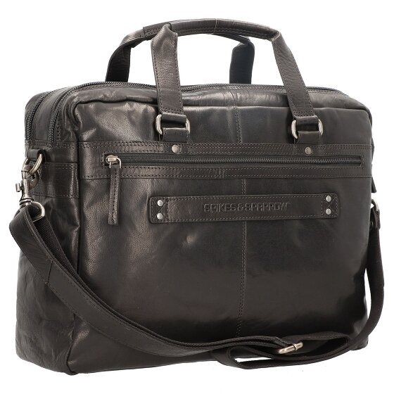 Spikes & Sparrow Aktetas leer 41 cm laptop compartiment