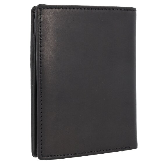 Greenburry Pure Black Portemonnee RFID-bescherming Leer 10.5 cm