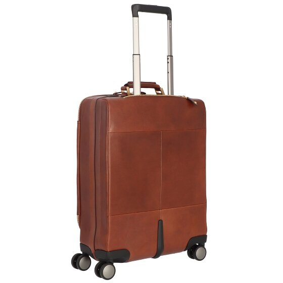 The Bridge Viaggio 4-wielige leren trolley 53 cm