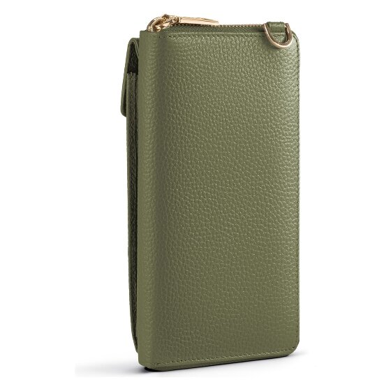 Lazarotti Bologna Leren Zip-Around Portemonnee Mobiel Telefoonhoesje Leer 19 cm