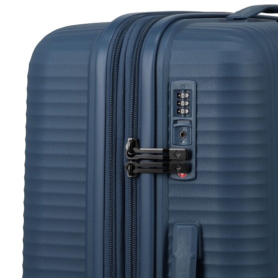 Travelite Air Stripe 4 wielen Kofferset 3-delig met uitbreidingsplooi