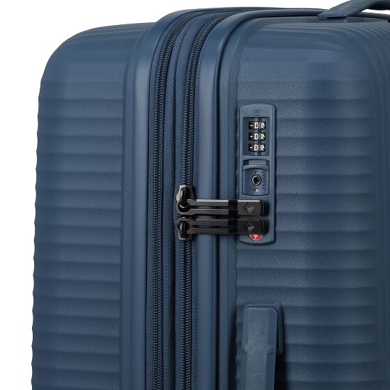 Travelite Air Stripe 4 wielen Kofferset 3-delig met uitbreidingsplooi