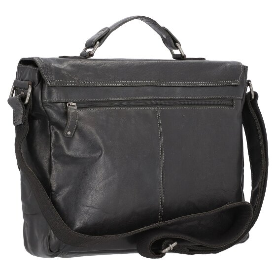 Pride and Soul Baggie Briefcase Leer 35 cm Laptopcompartiment