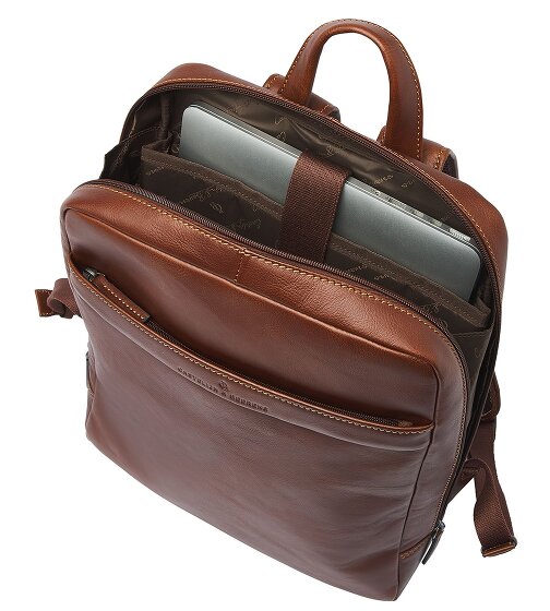 Castelijn & Beerens Dagrugzak RFID-bescherming Leer 41 cm Laptop compartiment