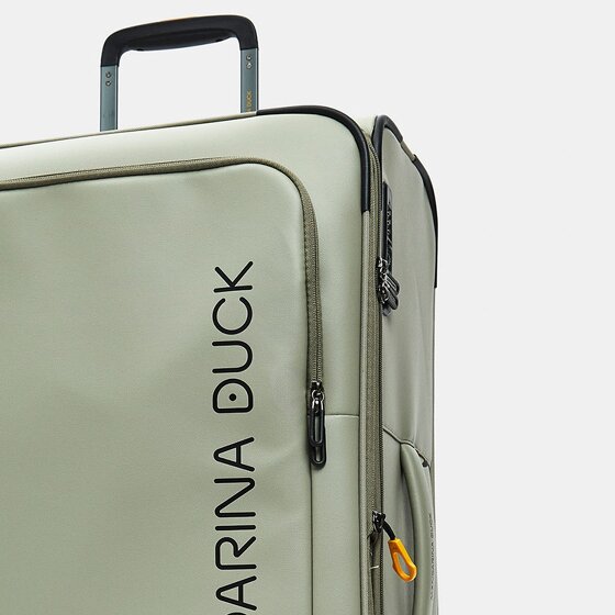 Mandarina Duck Eco Coated 4 wielen Trolley L 78 cm met uitbreidingsplooi