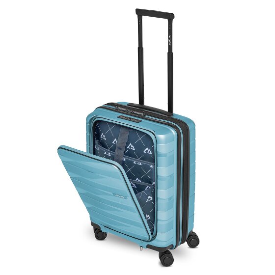 Bergpfeil Travel 4 wielen Cabinewagen 55 cm Laptopvak met uitbreidingsplooi