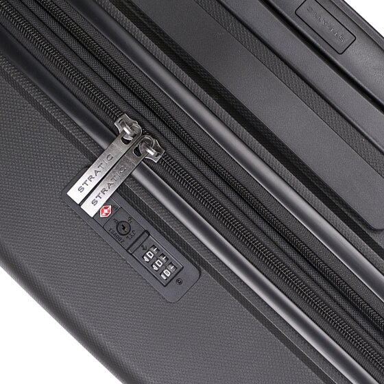 Stratic Bright+ 4 wielen Trolley M 66 cm met uitbreidingsplooi