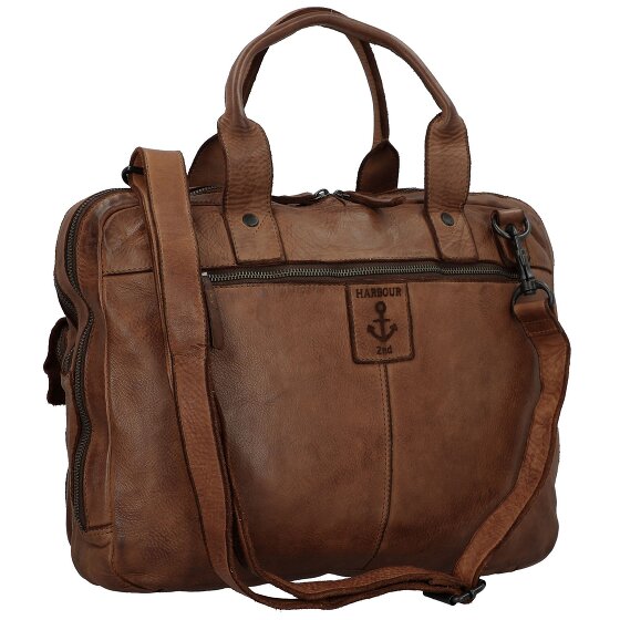Harbour 2nd Koele Casual Winterhude aktetas Leer 40 cm Laptopcompartiment