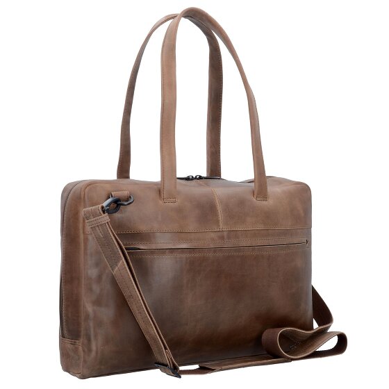 Plevier Zuivere Schoudertas Leer 43 cm Laptopcompartiment