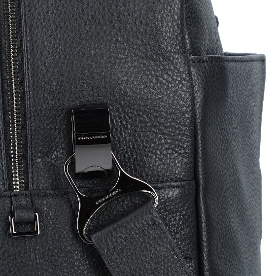 Piquadro Blauwe Vierkante Reistas Leer 52 cm