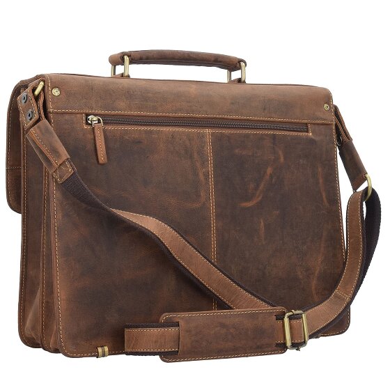 Greenburry Vintage aktetas leer 40 cm