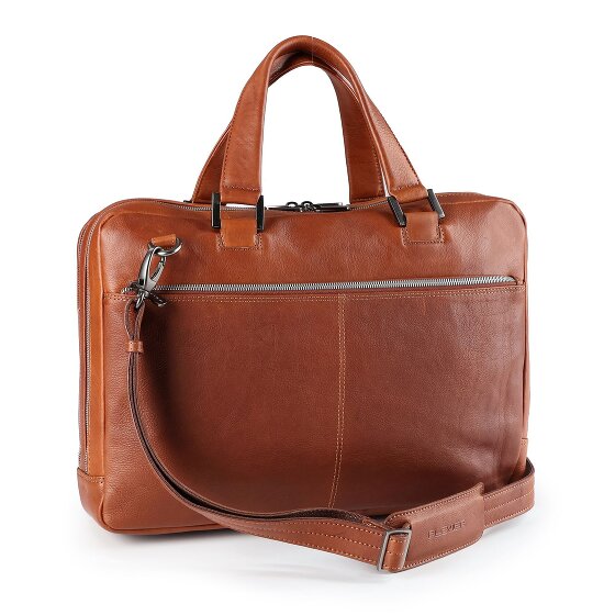 Plevier Vintage Larry Koffer Leer 40 cm Laptop compartiment