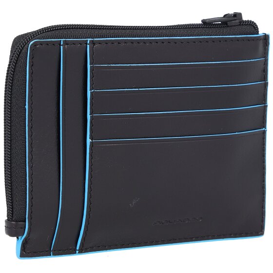 Piquadro Blauw Vierkant Creditcardetui RFID Leer 12 cm