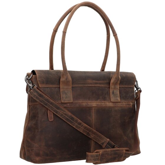 Plevier Retro Lamarr Schoudertas Leer 45 cm Laptop compartiment
