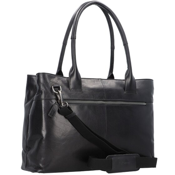 Plevier Rock Amber Schoudertas Leer 43 cm Laptop compartiment