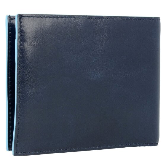 Piquadro Blauwe vierkante Leren Portemonnee 12,5 cm