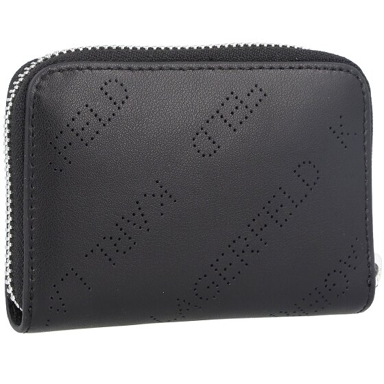 Karl Lagerfeld Gestanst portefeuille leer 10,5 cm Karl Lagerfeld Gestanst portefeuille leer 10,5 cm