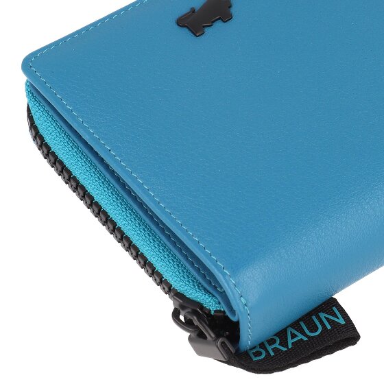 Braun Büffel Capri Portemonnee RFID-bescherming Leer 11 cm