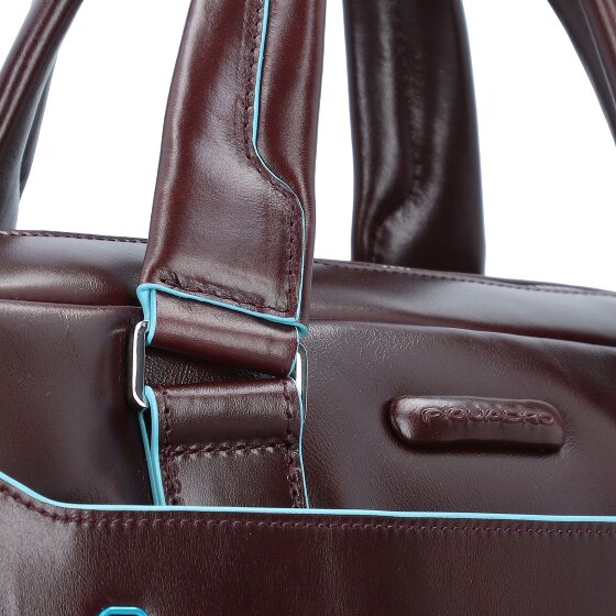 Piquadro Blauwe Square Briefcase III Leder 40 cm Laptopcompartiment