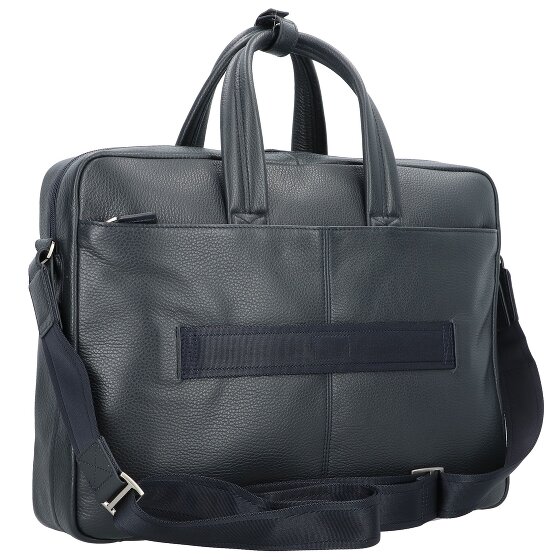 Piquadro Aktetas leer 44 cm laptop compartiment