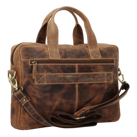 Greenburry Vintage Koffer Leer 38 cm Laptop compartiment