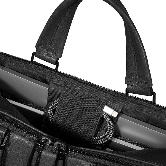 Piquadro Cronus Koffer Leer 40 cm Laptop compartiment