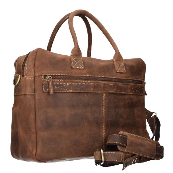 Greenburry Vintage aktetas Leer 40 cm Laptopcompartiment