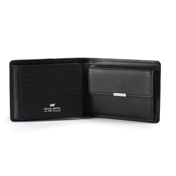 Braun Büffel Golf 3.0 Portemonnee RFID-bescherming Leer 12 cm