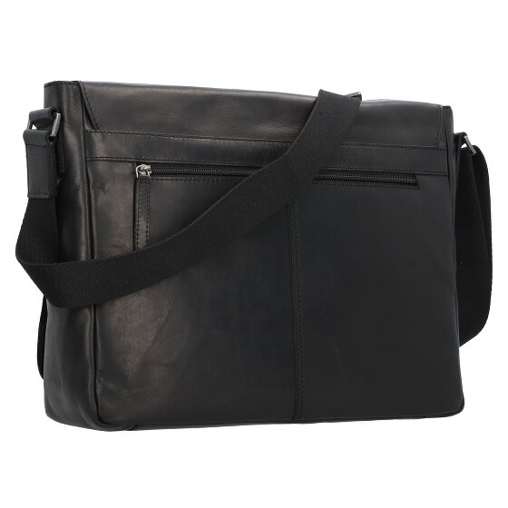 Greenburry Pure Black Boodschapper Leer 37 cm