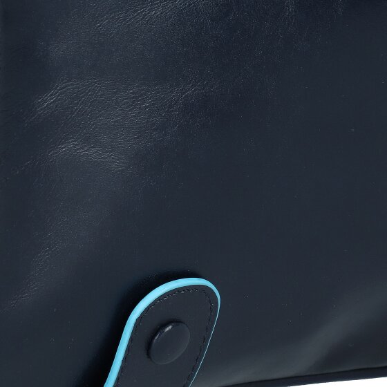 Piquadro Blauwe vierkante aktetas Leer 43 cm Laptopcompartiment