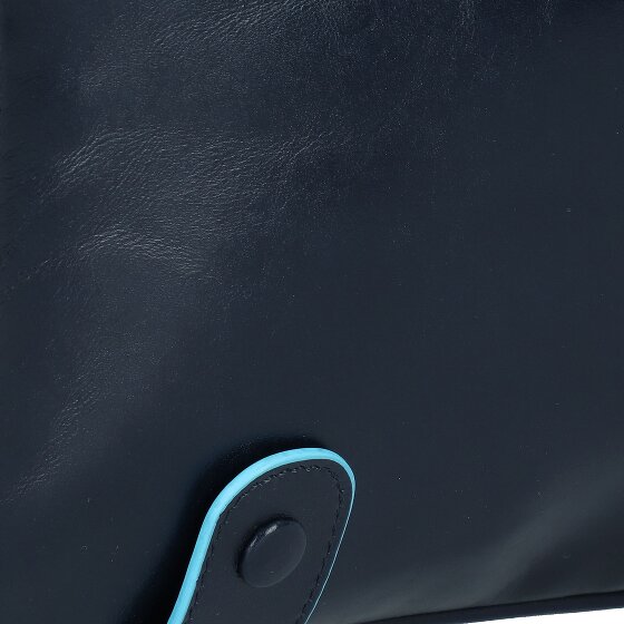 Piquadro Blauwe vierkante aktetas Leer 43 cm Laptopcompartiment