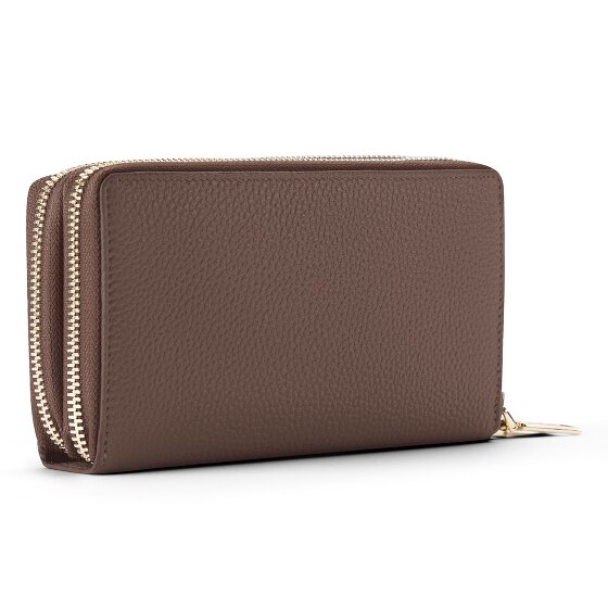 Lazarotti Bologna Leer XL Dubbele Zip-Around Portemonnee RFID Leer 20 cm