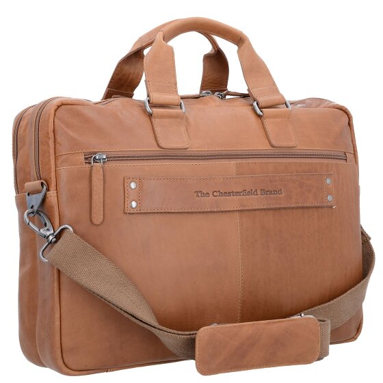 The Chesterfield Brand Wax Pull Up Koffer Leer 40 cm Laptop compartiment