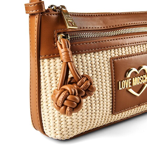 Love Moschino Straw Chic Schoudertas 25 cm
