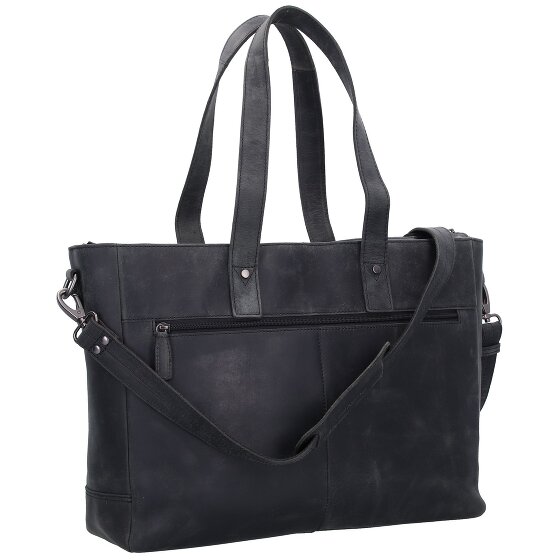 Plevier Shopper tas leer 41 cm laptop compartiment