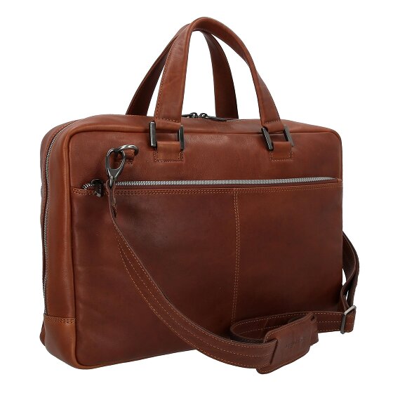 Plevier Vintage Bill Koffer Leer 40 cm Laptop compartiment Plevier Vintage Bill Koffer Leer 40 cm Laptop compartiment