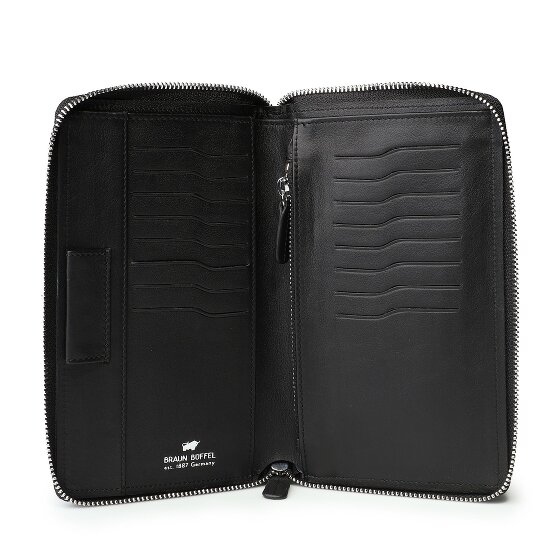Braun Büffel Golf 3.0 Portemonnee RFID-bescherming Leer 17.5 cm