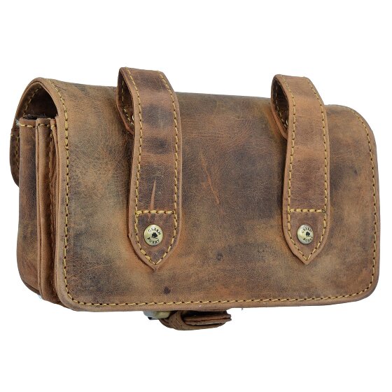 Greenburry Vintage militair heuptasje leer 16 cm