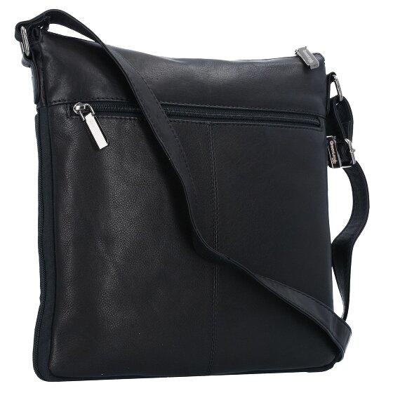 Greenland Nature Black Nappa Schoudertas Leer 29 cm