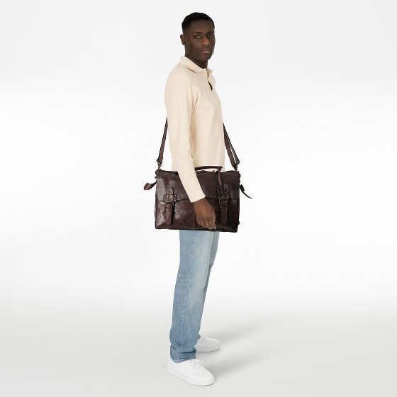 Harbour 2nd Cool Casual Aktetas Messenger Leer 36 cm Laptop compartiment