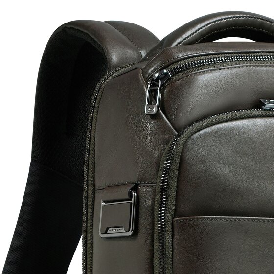Piquadro Philip Dagrugzak Leer 40 cm Laptop compartiment